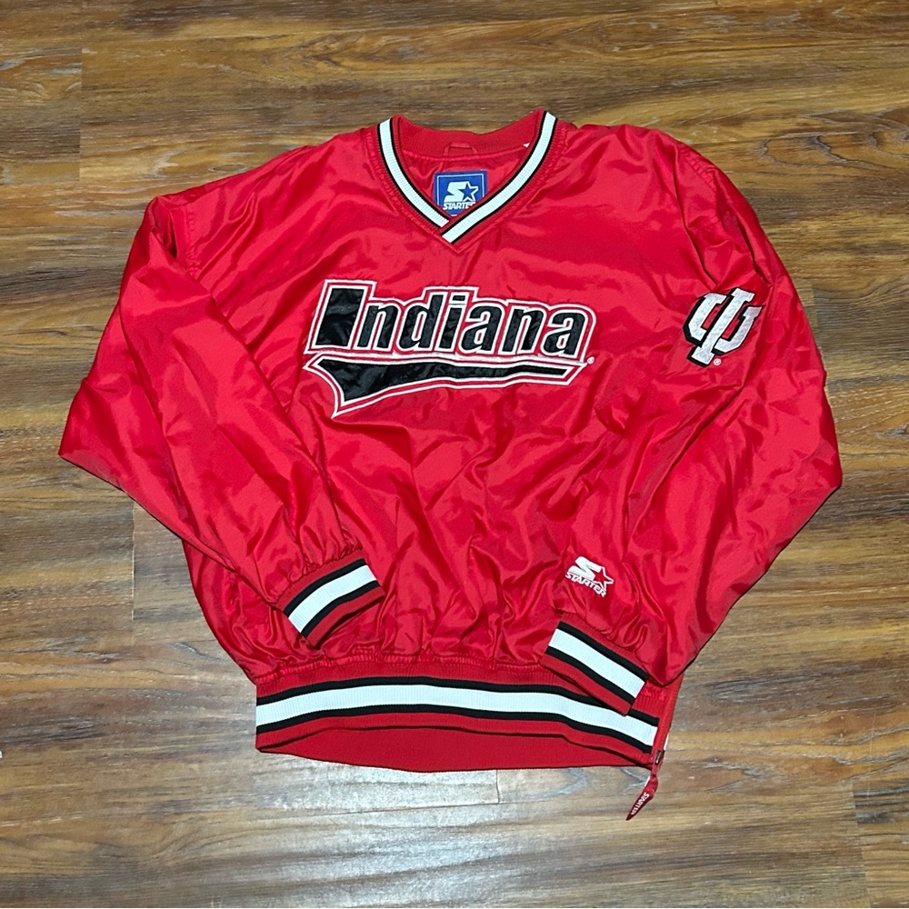 Vintage STARTER Red Indiana V-Neck Pullover